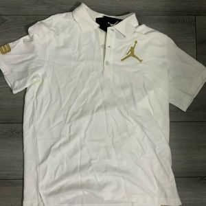 White Jordan brand polo large